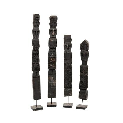 Zoco Home Decor/Accessories Wooden Sumba Statue | Black 40-50 cm