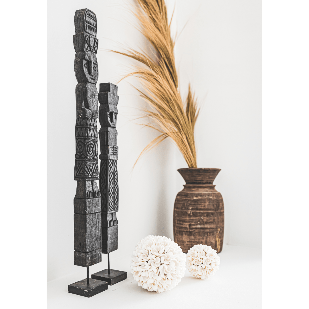 Zoco Home Decor/Accessories Wooden Sumba Statue | Black 51-70 cm